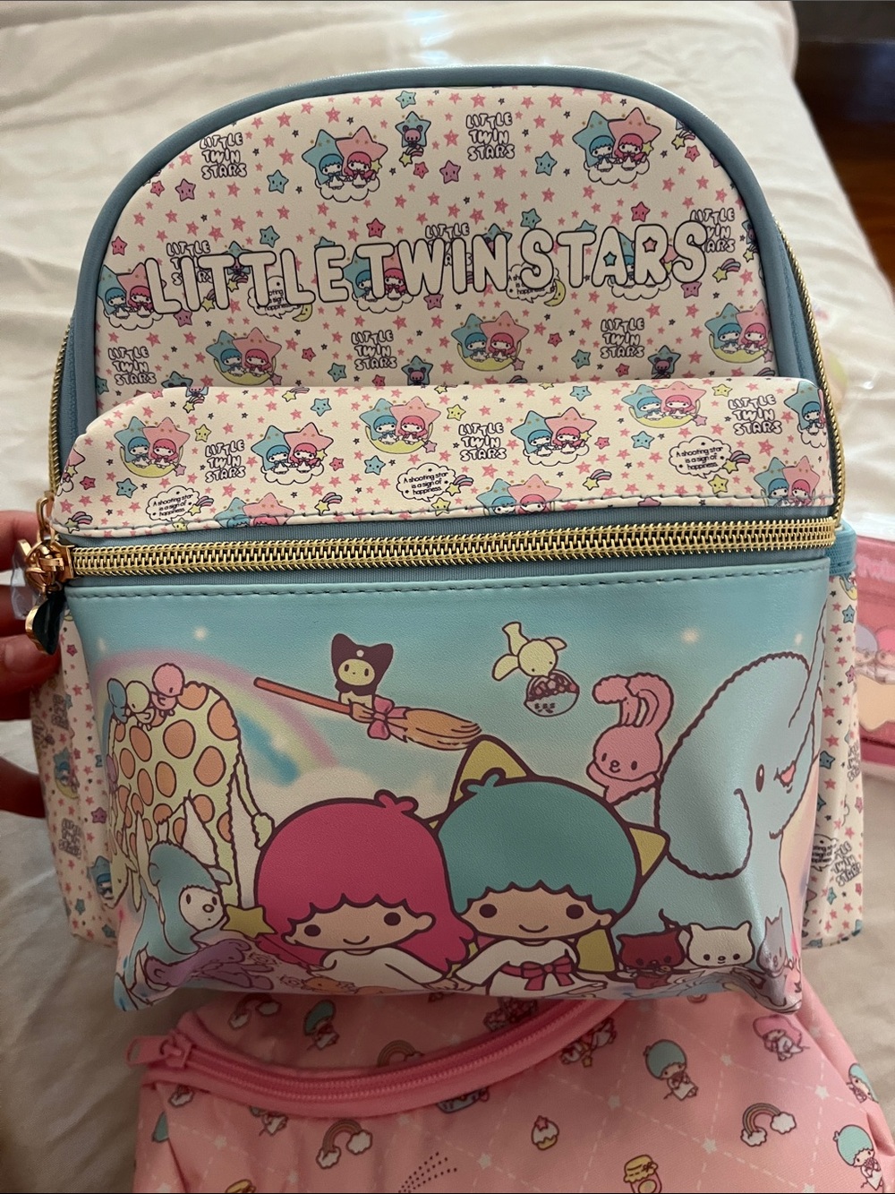 Sanrio Little Twin Stars mini backpack and accessories - Picture 2 of 5